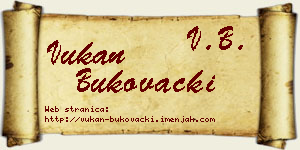 Vukan Bukovački vizit kartica